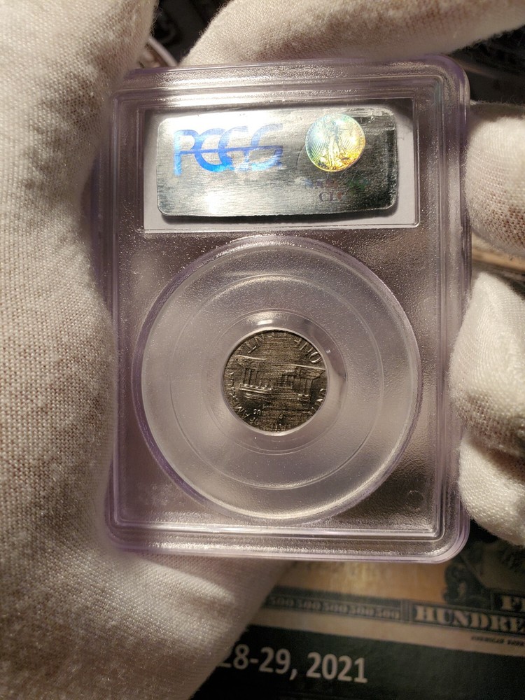 1968 Lincoln Cent Struck on Canada 10 Cents Planchet PCGS MS-62. Mint Error