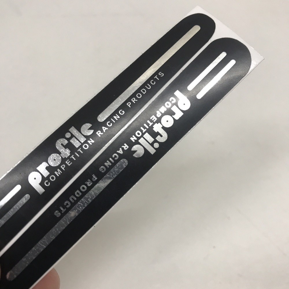Profile Bmx Crank Decal Old School Custom Black Chrome