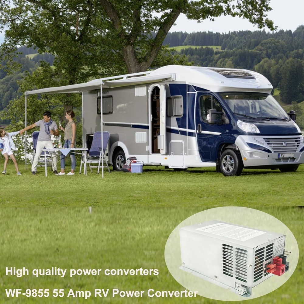 Converter 55 Amp Deck Power Converter Charger For RV Trailer Camper WF-9855 12V