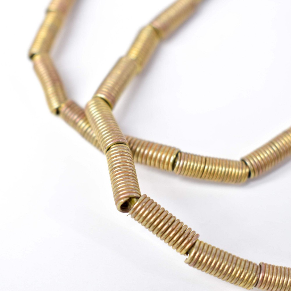 Brass Color Coil Beads Ethiopia