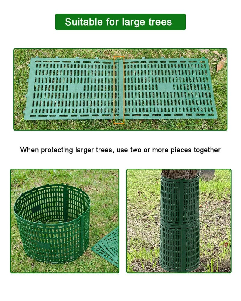 Splicable Tree Trunk Bark Protector Guards Breathable Wildlife Protect 8 PCS