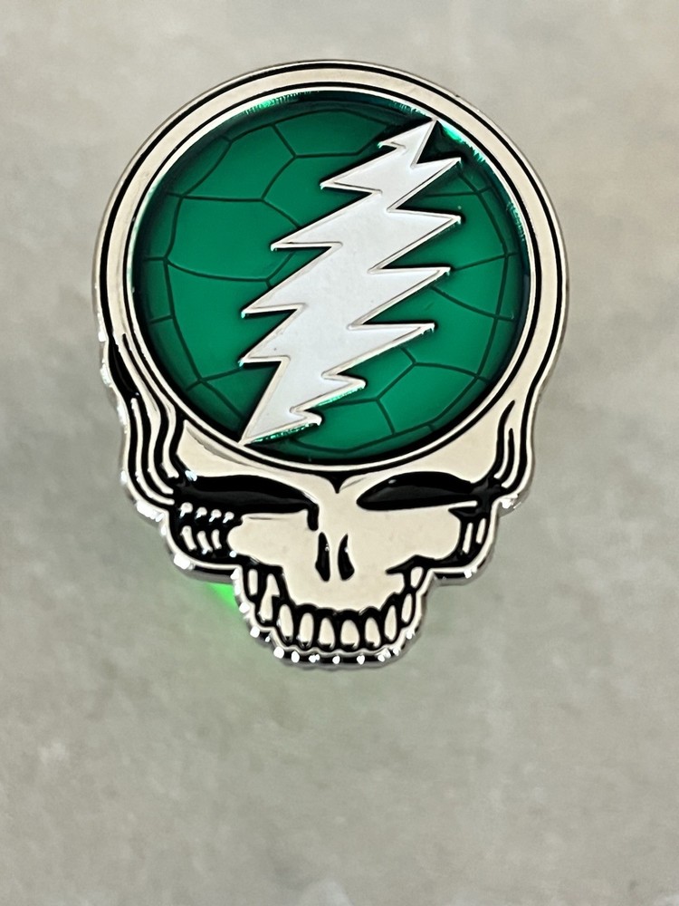 Grateful Dead Pin W/ Glow In The Dark Bolt