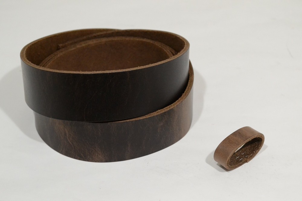 Belt Strip - Chocolate rustic oil tan pullup - 64" - Various Widths (E418)