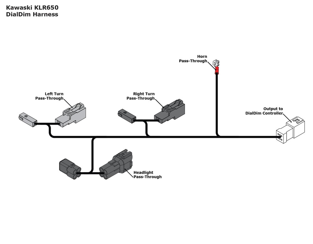 DialDim? Lighting Controller for Kawasaki KLR 650 Gen3