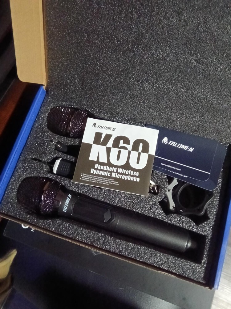 TALIMEN K60 Handheld Wireless Dynamic Microphone Set