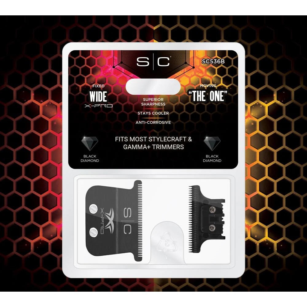 StyleCraft Replacement Fixed Black Diamond X-Pro Wide Fixed Blade Set - SC536B