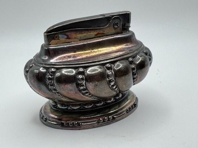 Ronson Crown Table Lighter - Silver Plated