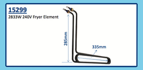2833W 240V FRYER ELEMENT 15299