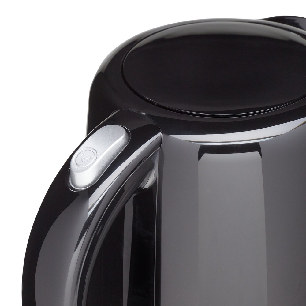 Black Polypropylene 1.7 L Electric Tea Kettle with Automatic Shut-Off