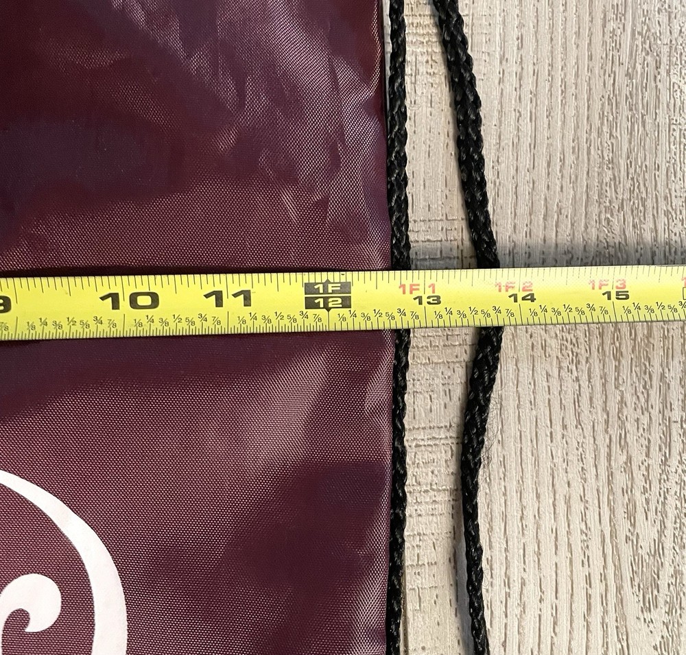 Dr Pepper Drawstring Backpack Maroon Cinch Bag