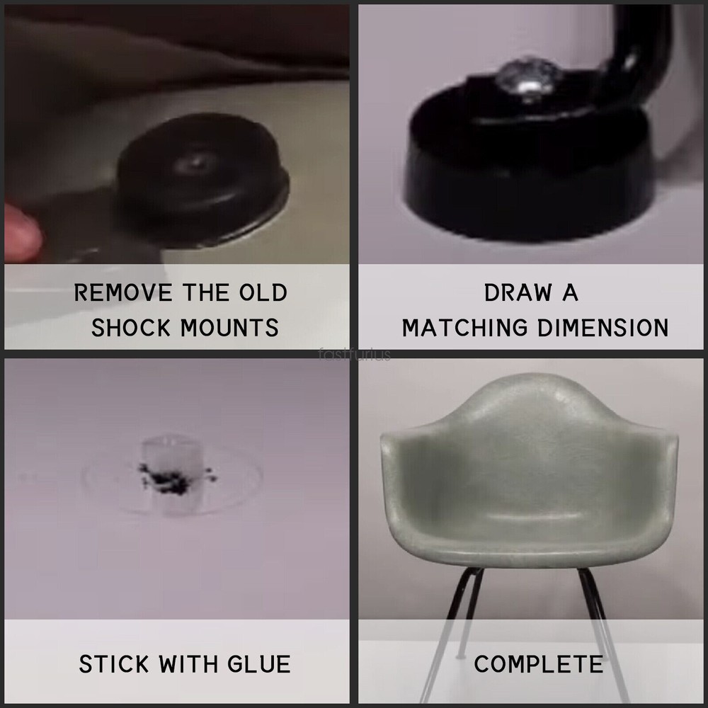 20 Pcs Fit Eames Herman Miller Shell Chair Shockmount Replacement Part New