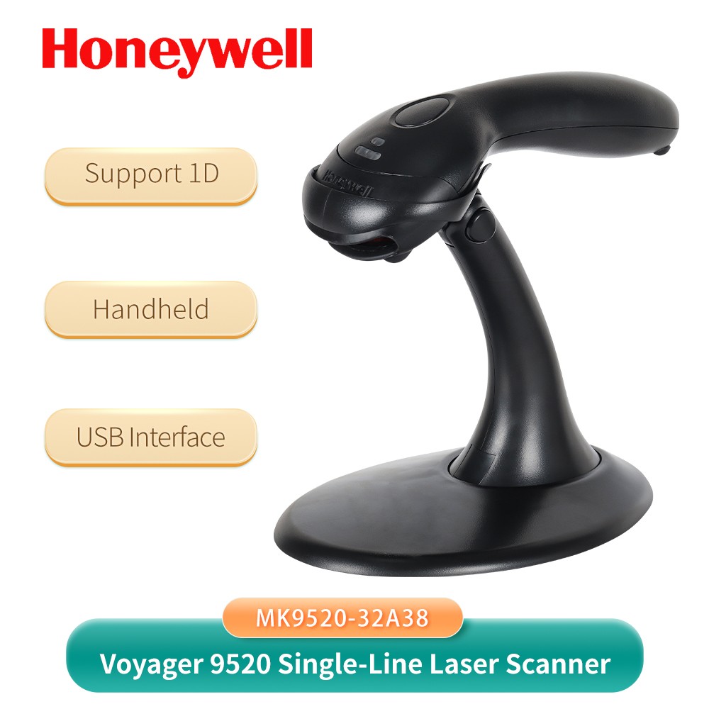 Honeywell MK9520 Barcode Scanner Handheld 1D QR Code Reader + USB Cable &Base