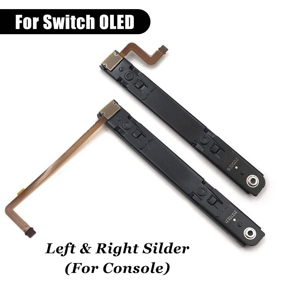 For Nintendo Switch OLED Left & Right Slider Rail Replacement with Flex Cable