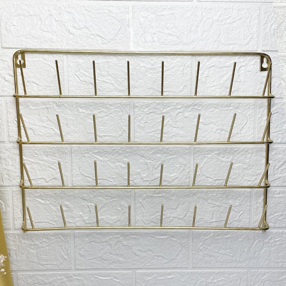 Iron Thread Rack Wall Mount Embroidery 32 Spools Organizer Cone Spool Holder