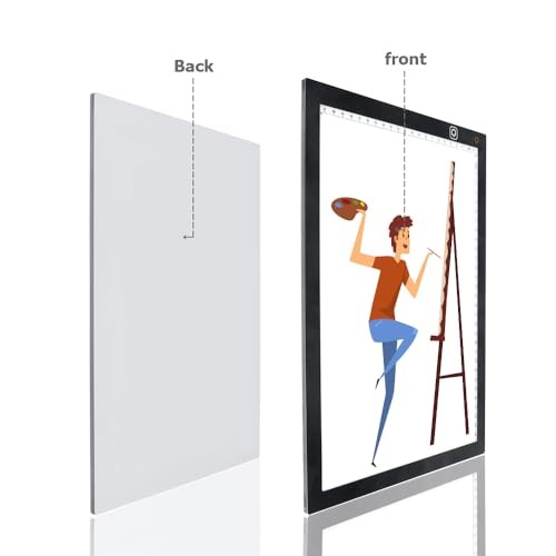 LED Copy Board Light Tracing Drawing Board, Ultra-Thin Adjustable USB Power A4