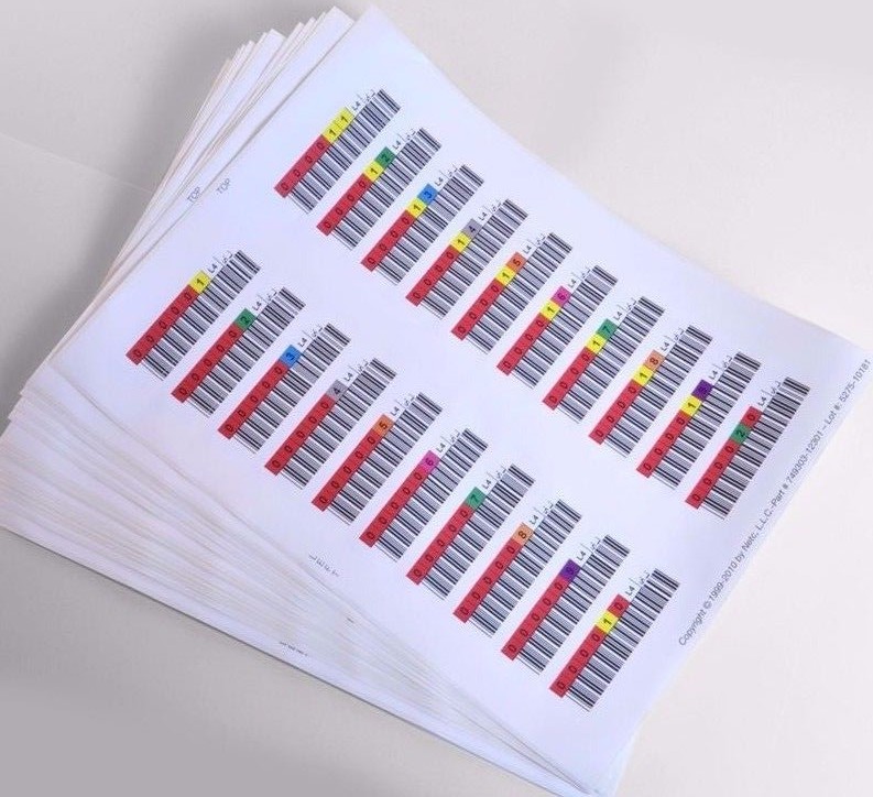 LTO ULTRIUM BARCODE LABELS- 20 LABELS PER SHEET
