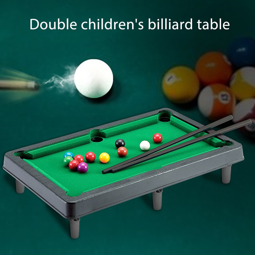 Mini Pool Table Interactive Simulation Miniature Billiard Pool Game Set