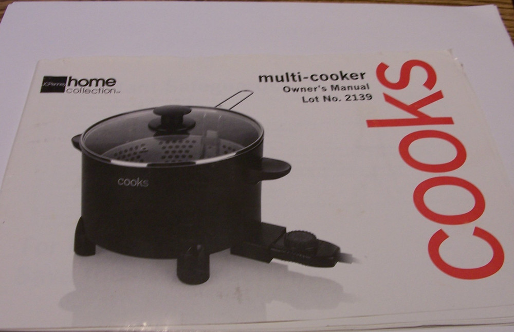 Cooks Multi-Cooker Owners Manual