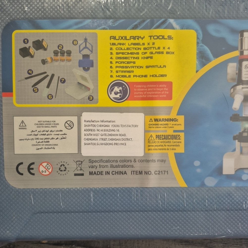 Microscope for Beginners Educational Microscope Metal Series Study Amusement