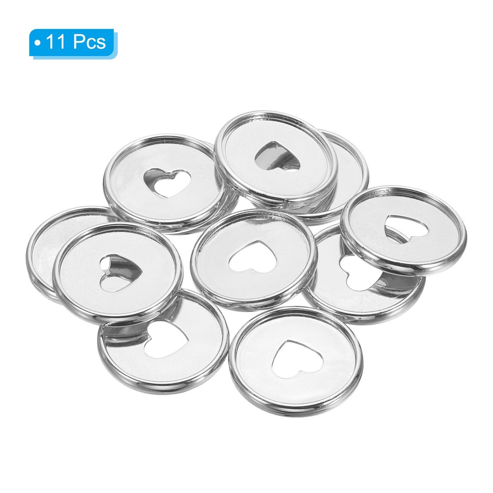 35mm Book Binding Discs 11pcs Discbound Expansion Discs Plating Heart, Silver