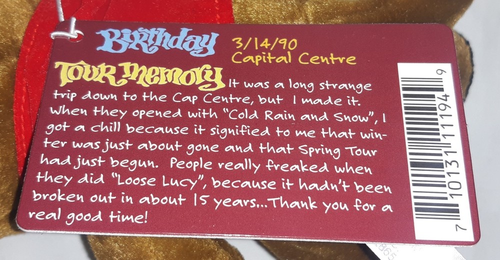 Grateful Dead Bean Bear CHEEKY (Monkey) 2003 Edition 11