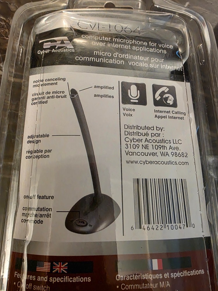 Cyber Acoustics CVL-1064 Desktop Microphone