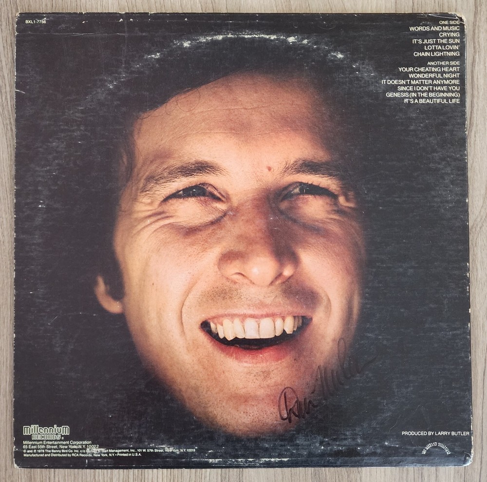 Don McLean Signed Chain Lightning Vinyl Record LP LEGEND RAD