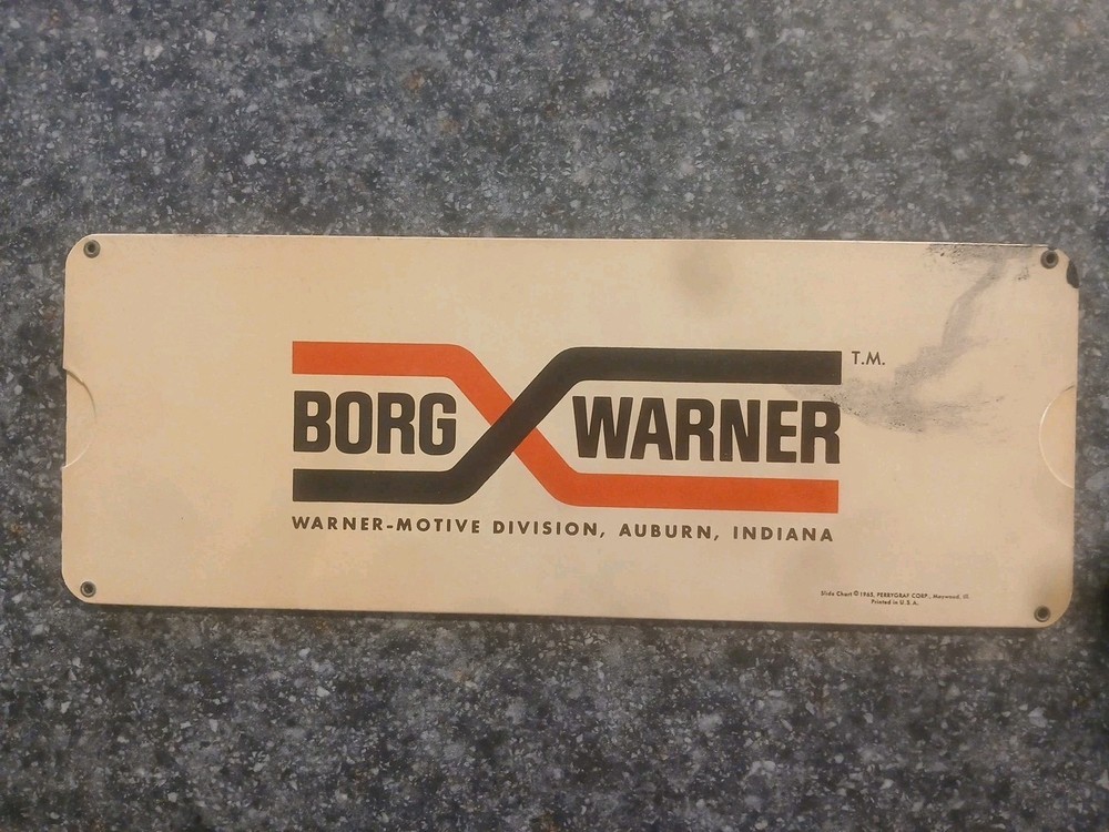 Vintage Borg Warner Pump Calculator Slide Chart 1965