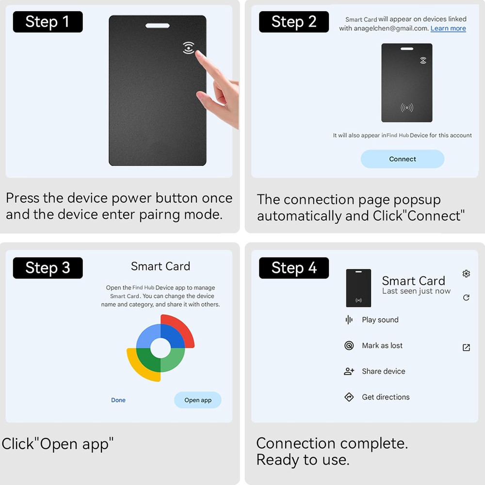 Wallet Finder for Android, Wallet Tracker Card Google Certified, 1.8Mm Thin Wire