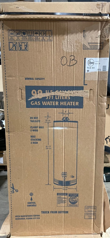 NEW Rheem 98 Gallon Classic Plus NG Residential Water Heater PRO+G98-76N RH