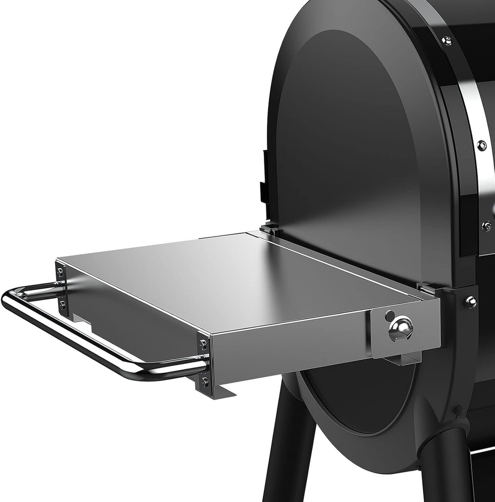 SmokeFire Folding Side Table Silver Built-in bottle opener