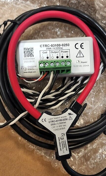Continental Control System CCS CTRC-03100-0250 Rogowski Coil Current Transformer
