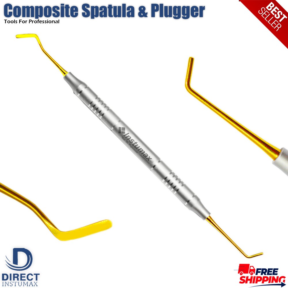 Composite Filling Dental Instruments Spatula & Plugger Titanium Gold Tips