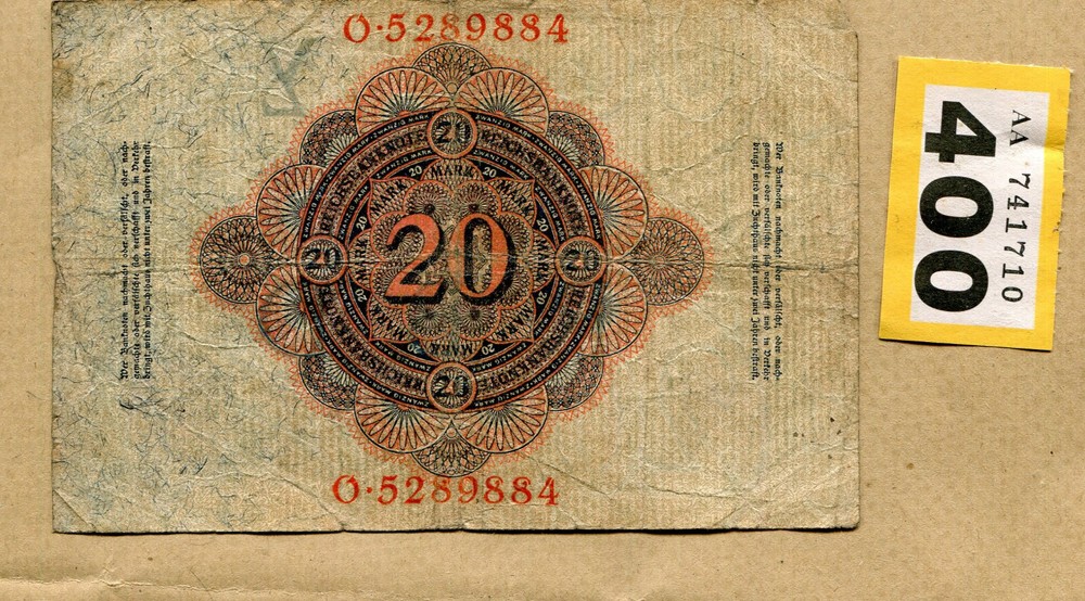 20 marks banknote 1914 Germany