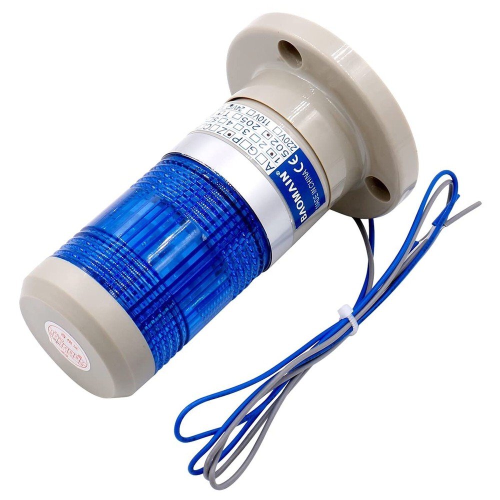 Baomain Warning Continuous Light 110V AC Industrial Continuous LTP-502T Blue ...