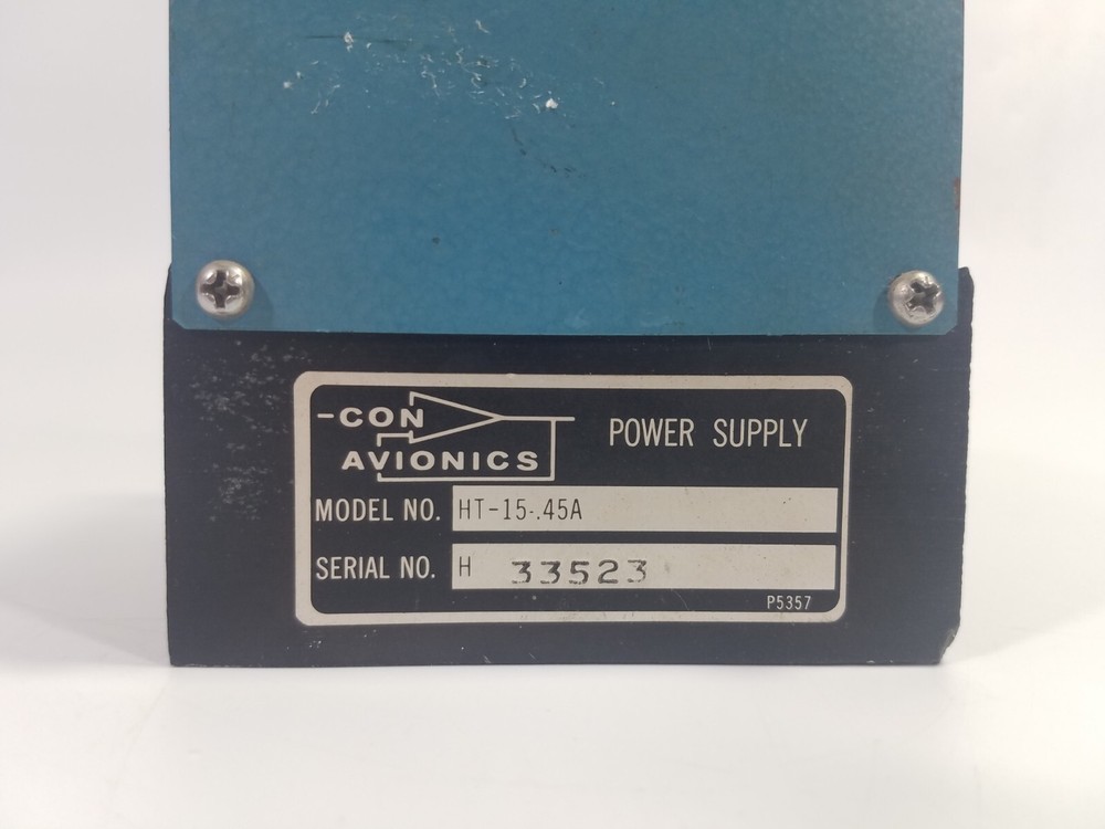 Con Avionics Power Supply Model No. HT-15-.45A Not Tested