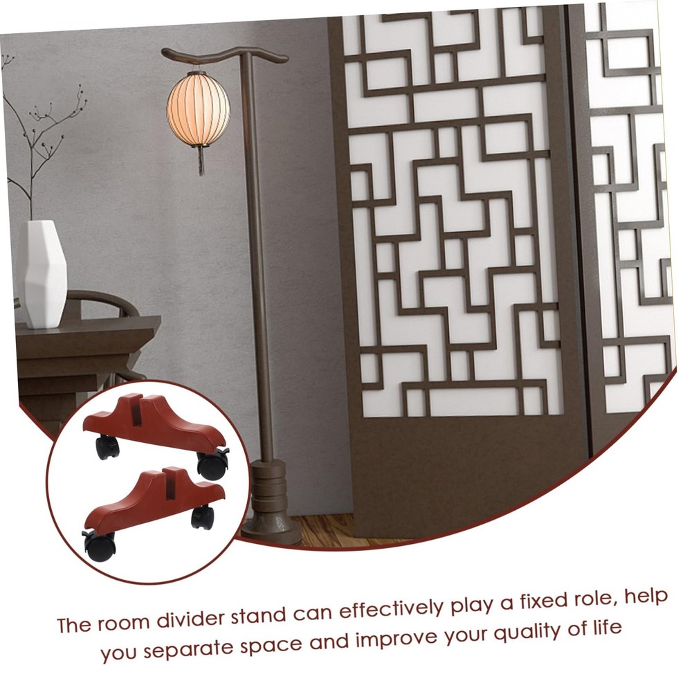 2pcs Screen Mobile Base Freestanding Wall Divider Screen Panel Feet Room Divi