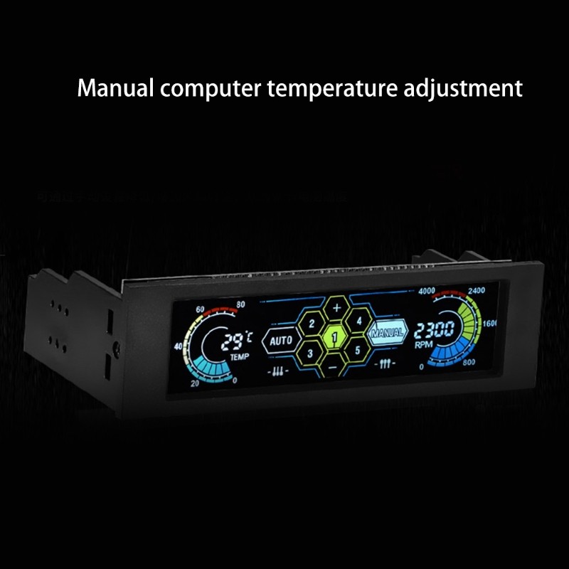 Computer for Case 5 Fans Speed Controller CPU Temperature Sensor PC Cooling Cont
