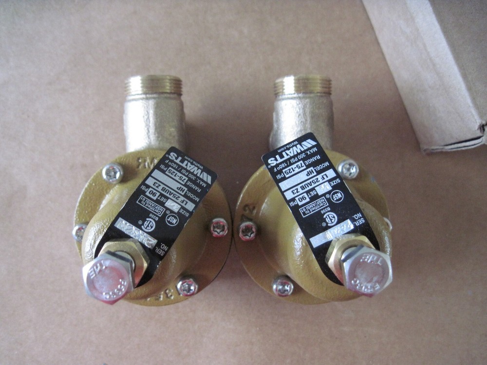 Lot of 2 Watts 1/2 LF25AUB-HP-Z3 Water Pressure Reducing Valve, FOR PARTS