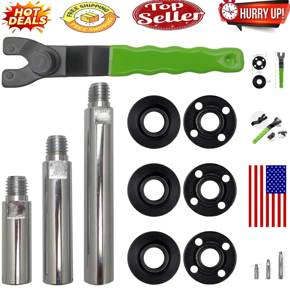 Heavy-Duty 3-Piece Angle Grinder Extension & Accessory Kit