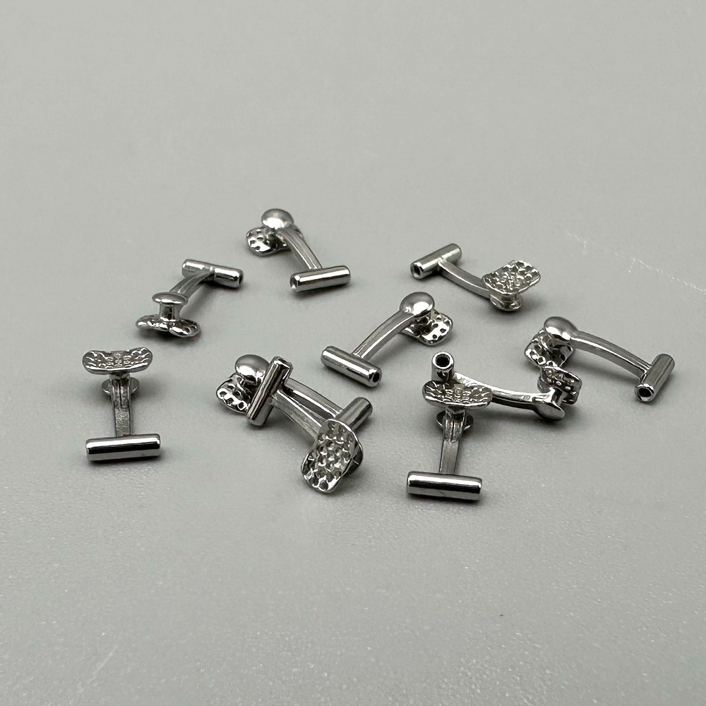Dental Orthodontic Lingual Button Crimpable Hook Bondable Button Chain Mesh Base