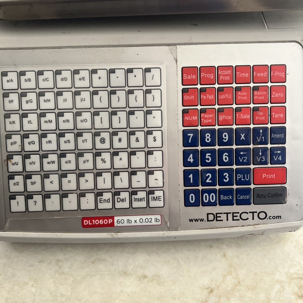 Detecto DL1060P - Price Computing Scale with Integral Printer - Silver