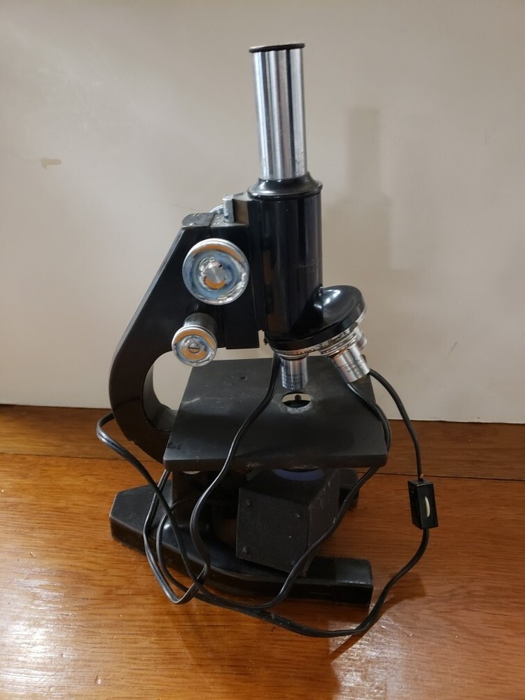 Antique 1925 Bausch & Lomb Optical Steel Microscope