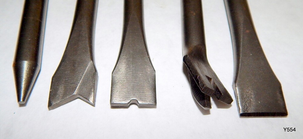 Mixed Lot 7" OAL Hammer Drill Chisel Bits Breaker Points 7/16" Shank