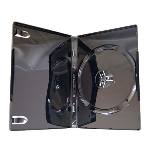 100 pcs Maxtek Premium Glossy Shiny Black Single CD DVD Blu-ray Disc Case 14mm