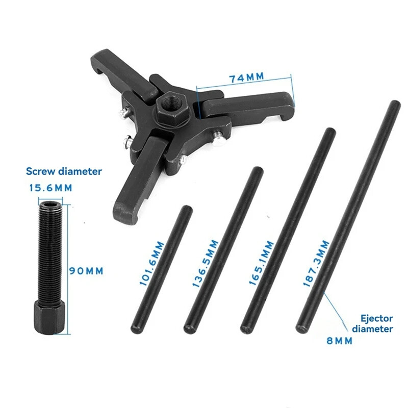 Harmonic Balancer Puller with Adjustable 3-Jaw Puller Kit, Forcing Screw Fits