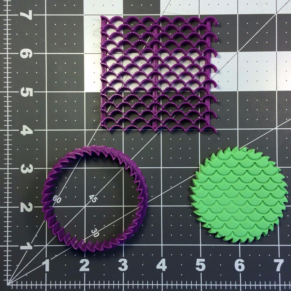 Fish Scale Cupcake Topper Set