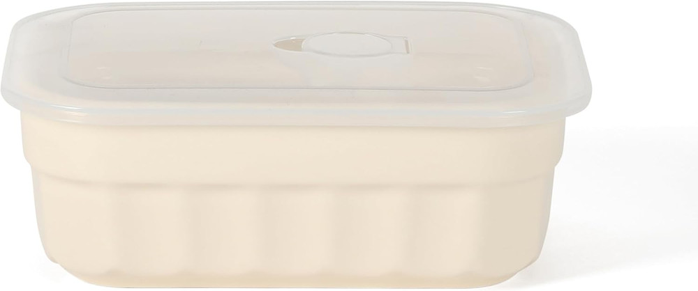 Broadbrook 6 Piece Stoneware Meal Prep Container Set with Lids, Rectangular Food