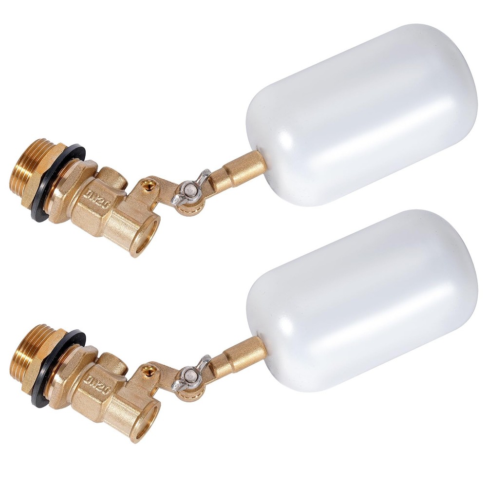 Float Valve 3/4 inch, Brass Water Float Valve with Adjustable Arm, Float Ball...