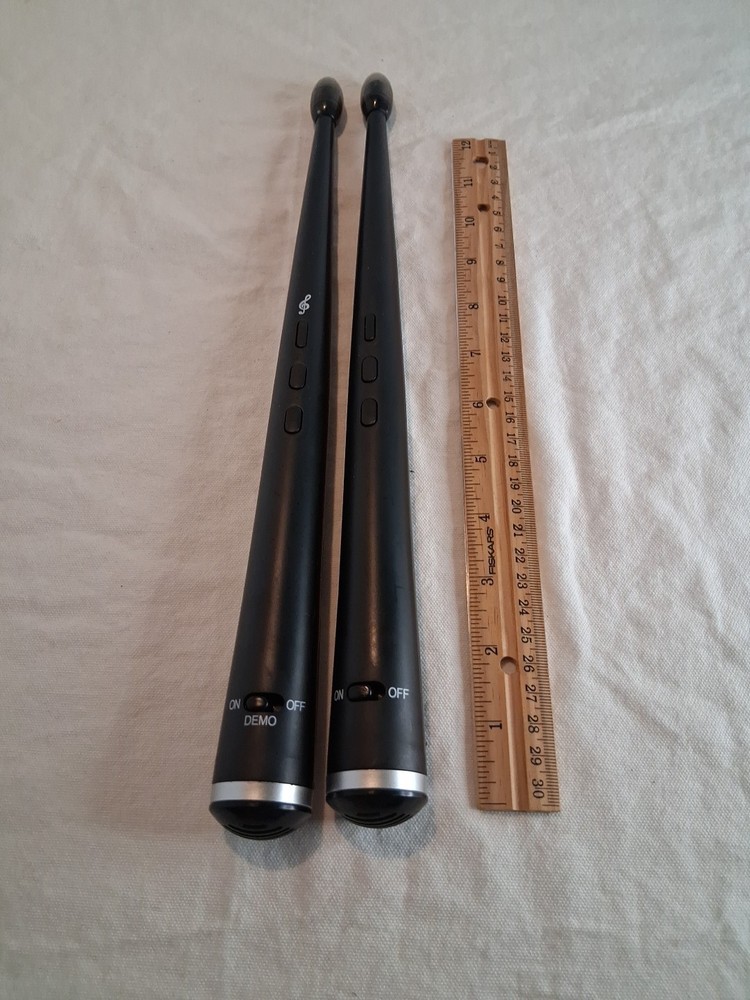 MerchSource Digital Drum Sticks - Tested working Black Battery Powered Toy Drums